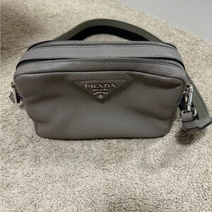 Prada medium leather crossbody bag